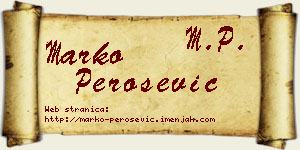 Marko Perošević vizit kartica